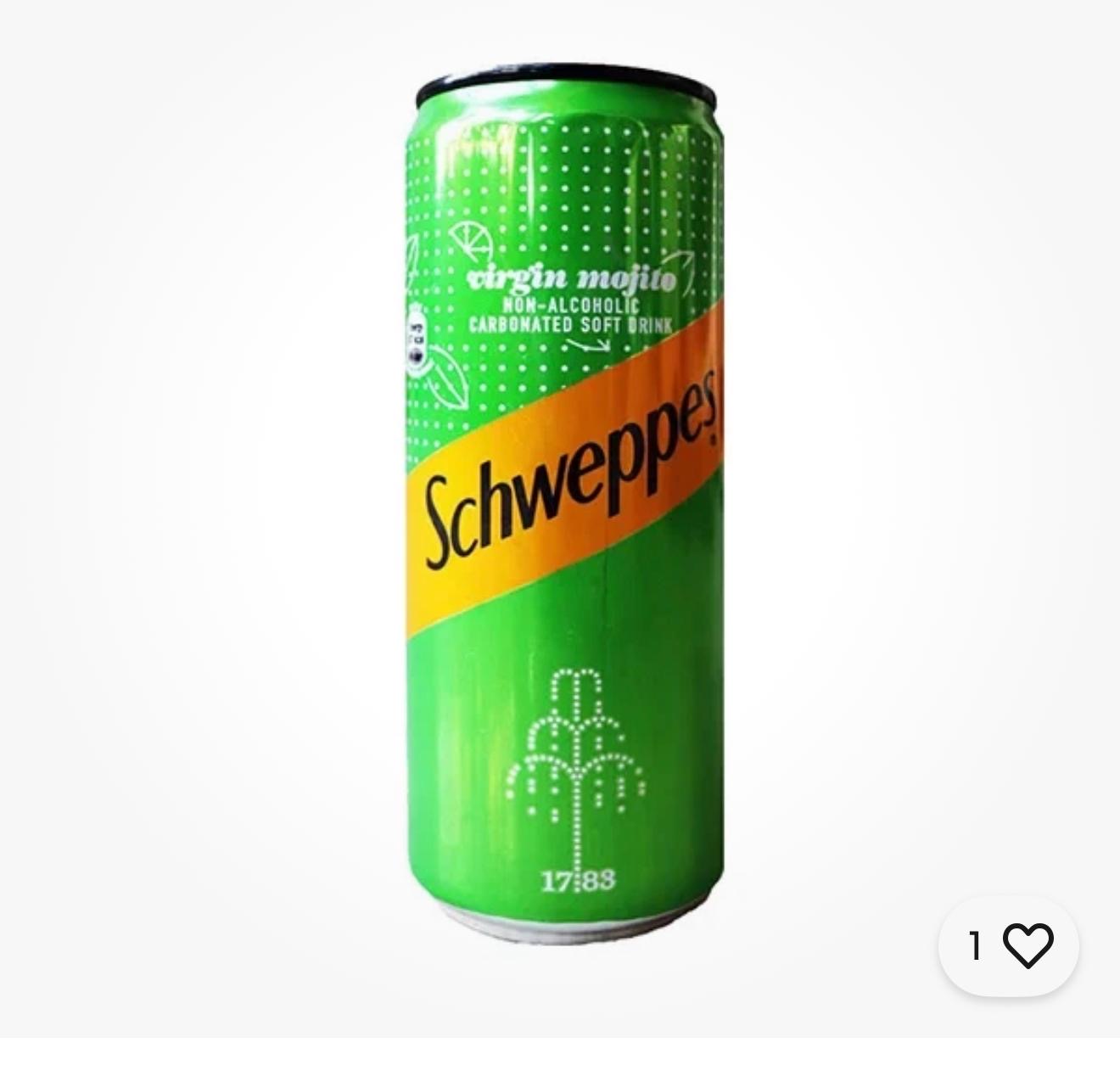 Schweppes blue mojito drink